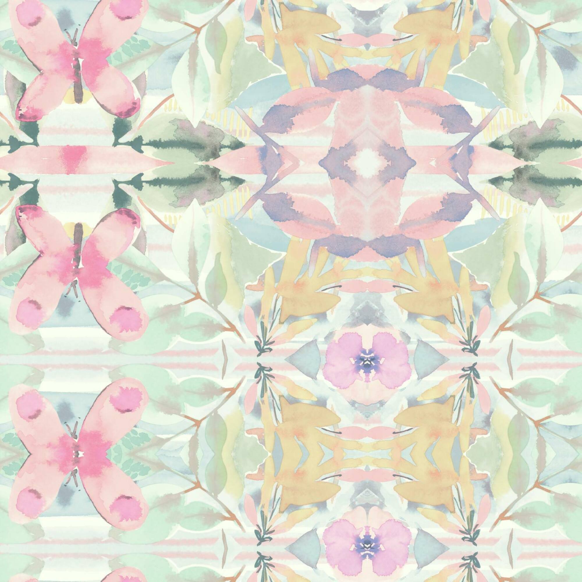 RoomMates Synchronized Floral Peel & Stick Wallpaper